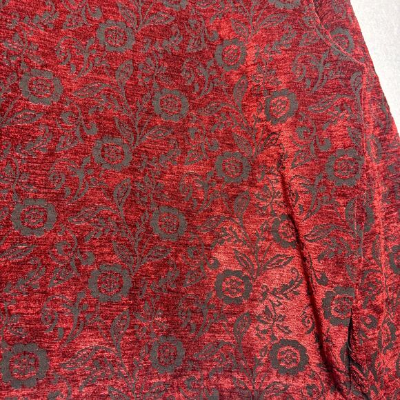 Vtg Touch O Blue Red Black Burnout Button Jacket Top M Boho Retro Indie Edgy - Picture 3 of 8